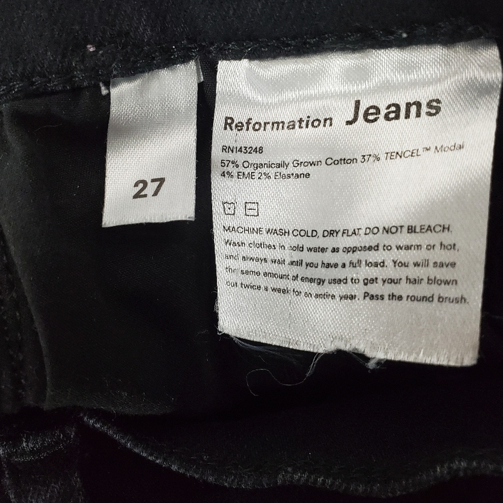 Reformation Serena High Skinny Jean Black - Picture 4 of 6